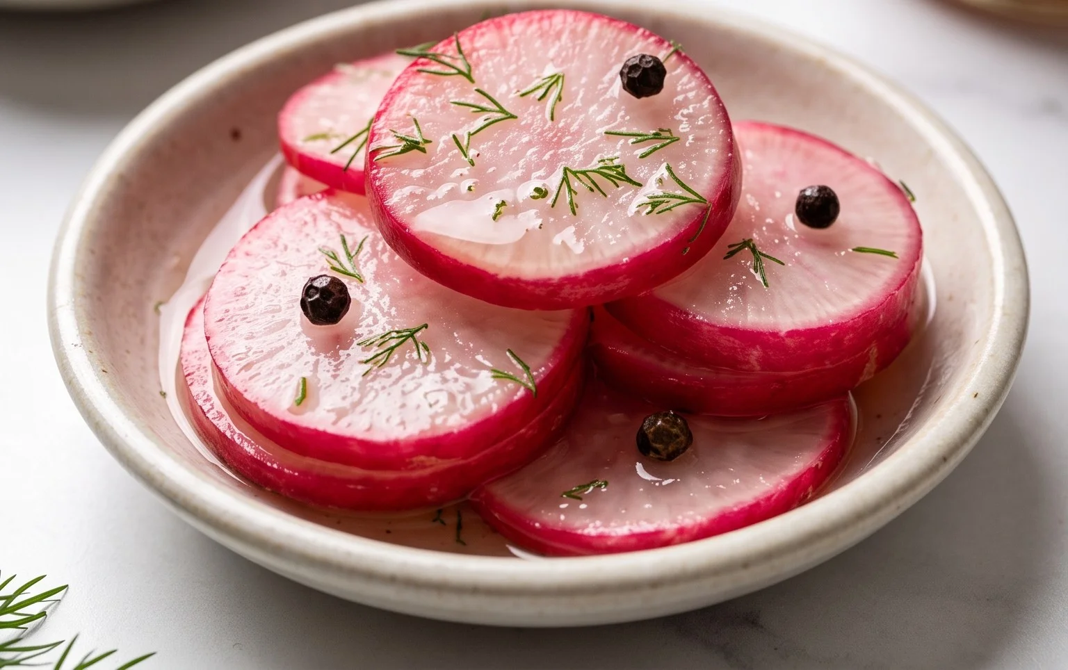 Easy Quick Pickled Radishes