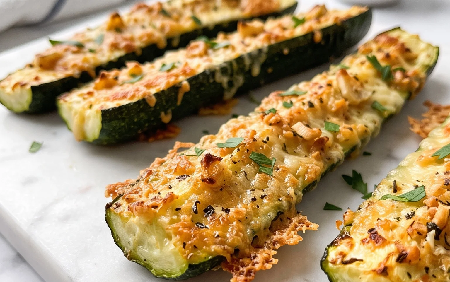 Zucchini Parmesan Croustillant à l&rsquo;Ail Irrésistible